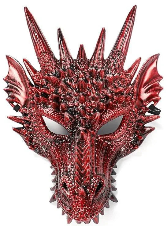 Máscara de Dragón Roja Dragón y Dinosaurio Partilandia